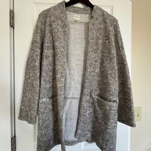 Ellison Textured Gray Cardigan